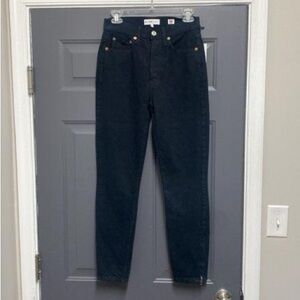Re/Done Originals black High Rise Ankle Zip  size 26 NWT